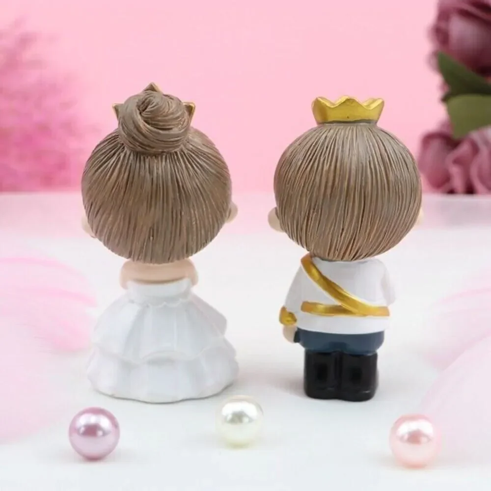 Princess & Prince Cake Decor Topper Wedding Anniversary Figurine Ornament NEW